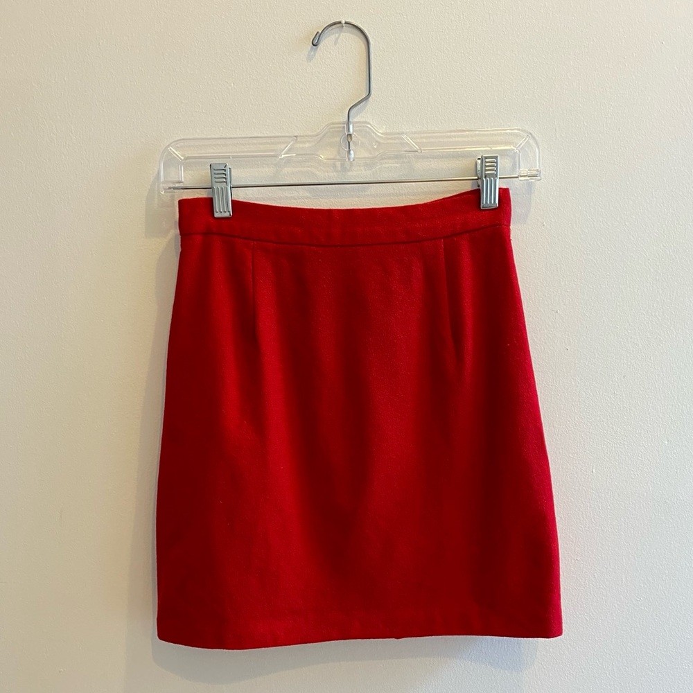 Vintage red mini skirt.